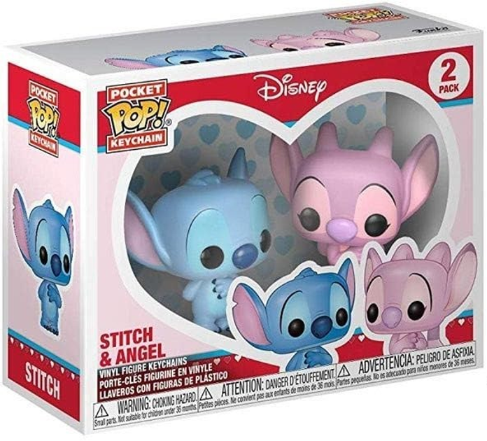 Брелок Funko Pocket Pop Keychain Disney Stitch & Angel 2-pack (0889698363709) - зображення 1