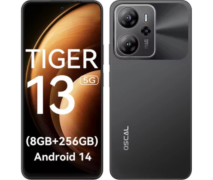 Смартфон Blackview Oscal Tiger 13 8/256Gb DS Hurricane Black NFC (чорний) - зображення 5