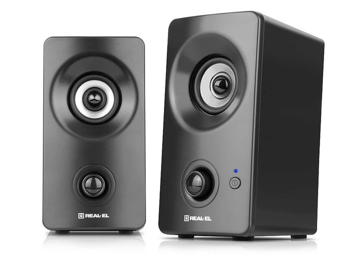 Колонки 2.0 REAL-EL S-405 black (12 Вт, Bluetooth) - Фото 4 Колонки 2.0 REAL-EL S-405 black (12 Вт, Bluetooth) - зображення 4