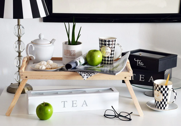 Herbaciarka Home & Styling Collection Tea 22.5 x 22.5 x 9 cm Czarna (8718158267955) - obraz 4