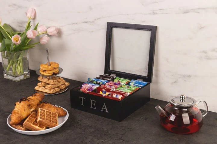 Herbaciarka Home & Styling Collection Tea 22.5 x 22.5 x 9 cm Czarna (8718158267955) - obraz 5