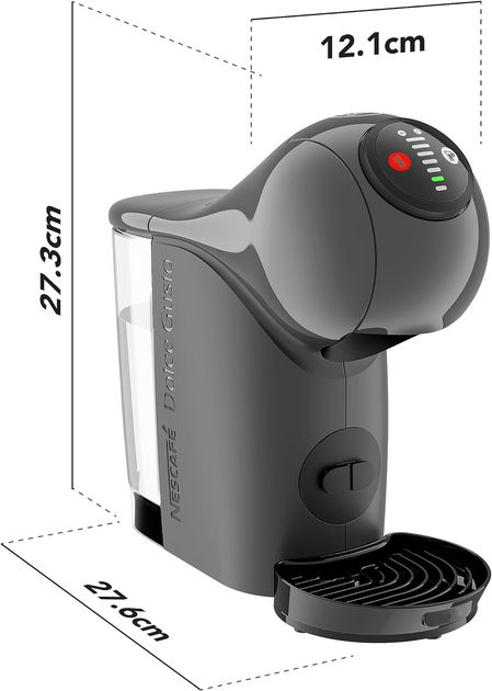 Капсульна кавоварка Nescafe Dolce Gusto Genio S Grey - Фото 4 Капсульна кавоварка Nescafe Dolce Gusto Genio S Grey - зображення 4