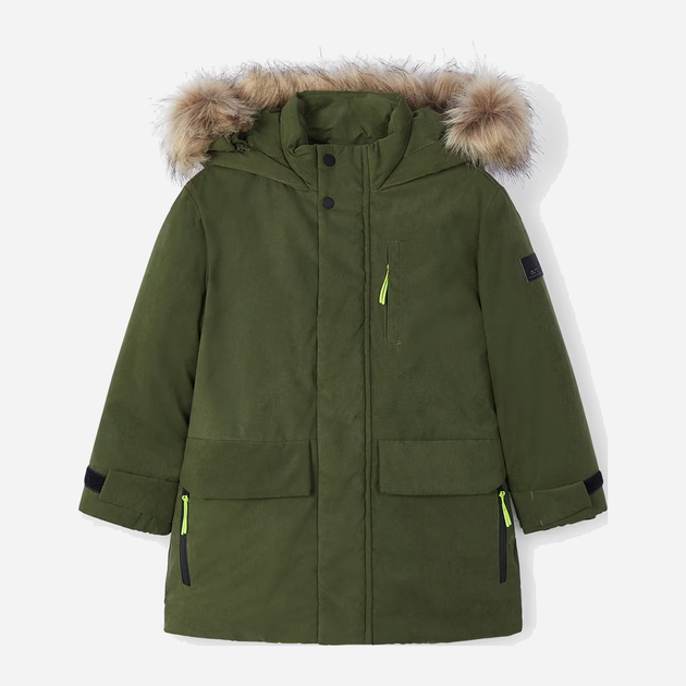 Kurtka parka chłopięca Mayoral 4.468-63 104 cm Oliwkowa (8445865464093) - obraz 1