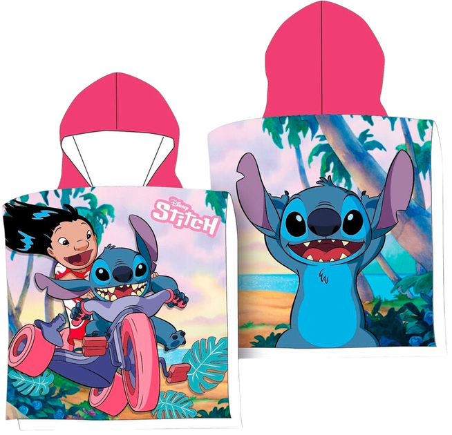 Рушник-пончо для купання Disney Lilo & Stitch 55 x 100 см (8435631344797) - зображення 1