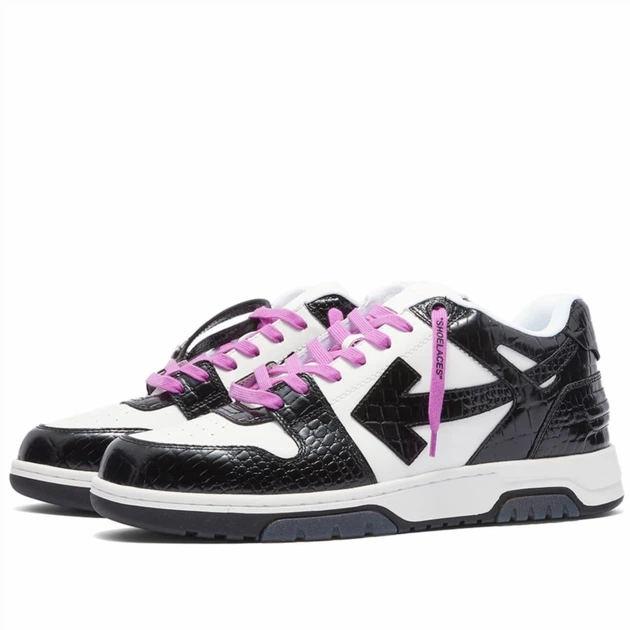 Кросівки Off-White Out Of Office Croco Print Sneaker White/Black OMIA189F22LEA0040110 42 - зображення 2