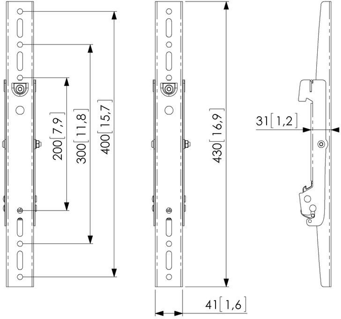 Listwy interfejsów do wyświetlacza Vogels Connect-it PFS 3204 Black (7232040) - obraz 4