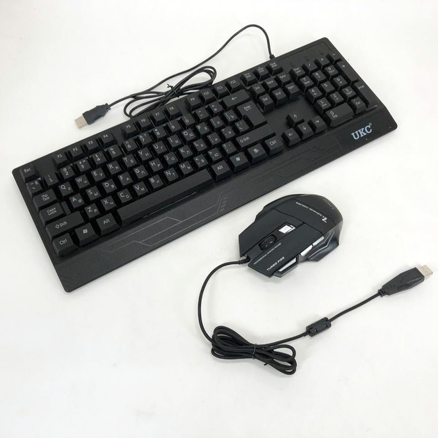 Клавіатура+мишка UKC з LED підсвічуванням від USB M-710, клавіатура ігрова з підсвічуванням та мишкою(ws13218)(WB) - изображение 14