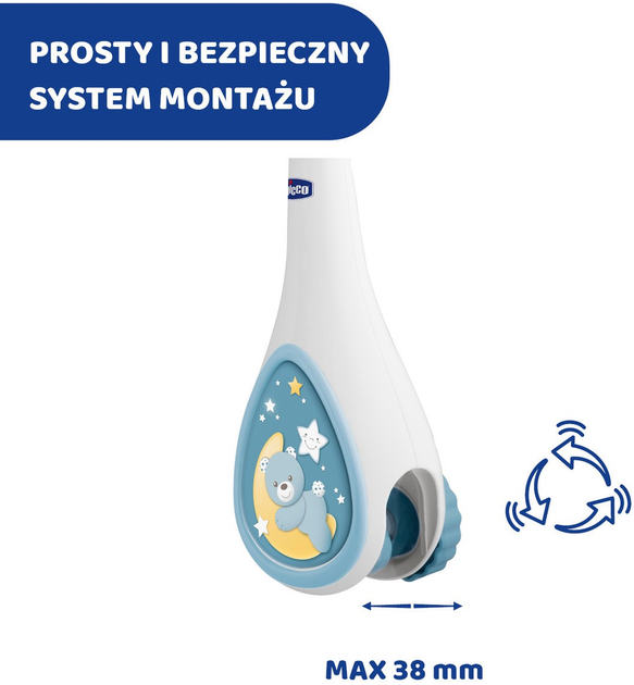 Мобіль на ліжечко 3в1 Chicco Next2Dreams Блакитний (8058664089772) - зображення 3