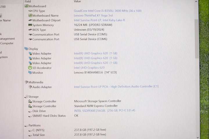 Ноутбук Lenovo ThinkPad X1 YOGA G3 i5-8350U 16RAM 256SSD FHD IPS LTE/4G 14” Б/В - Фото 7 Ноутбук Lenovo ThinkPad X1 YOGA G3 i5-8350U 16RAM 256SSD FHD IPS LTE/4G 14” Б/В - зображення 7