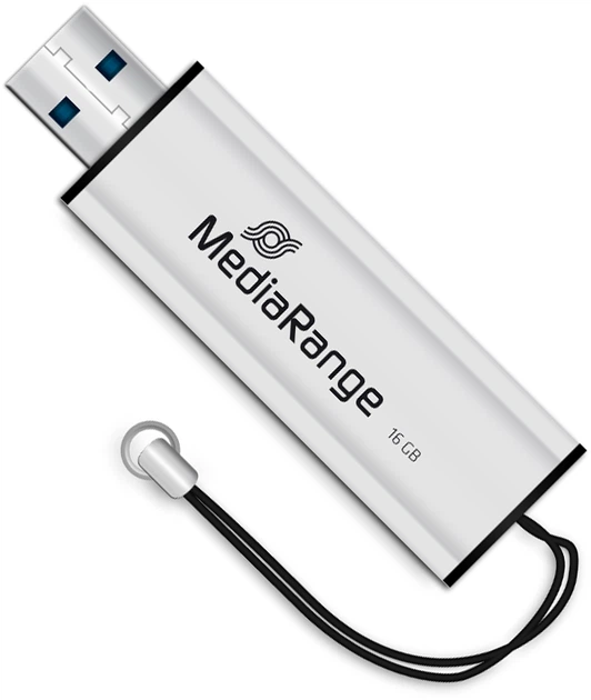 Флеш пам'ять USB MediaRange 16GB USB 3.0 Black/Silver (MR915) - Фото 2 Флеш пам'ять USB MediaRange 16GB USB 3.0 Black/Silver (MR915) - изображение 2