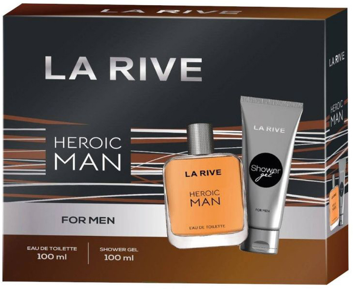 Zestaw męski La Rive Heroic Man Woda toaletowa 100 ml + Żel pod prysznic 100 ml (5903719641821) - obraz 1