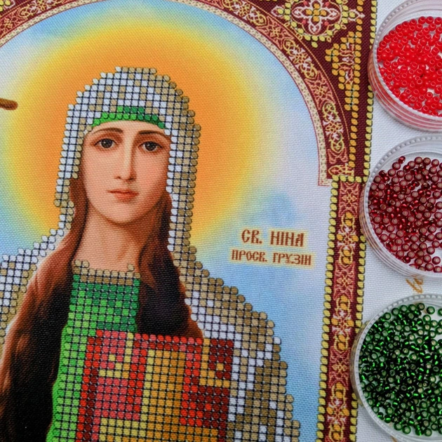 Набір для вишивання бісером Art-Millennium. N-0125 Свята рівноапостольна Ніна. Іменна ікона - Фото 2 Набір для вишивання бісером Art-Millennium. N-0125 Свята рівноапостольна Ніна. Іменна ікона - изображение 2