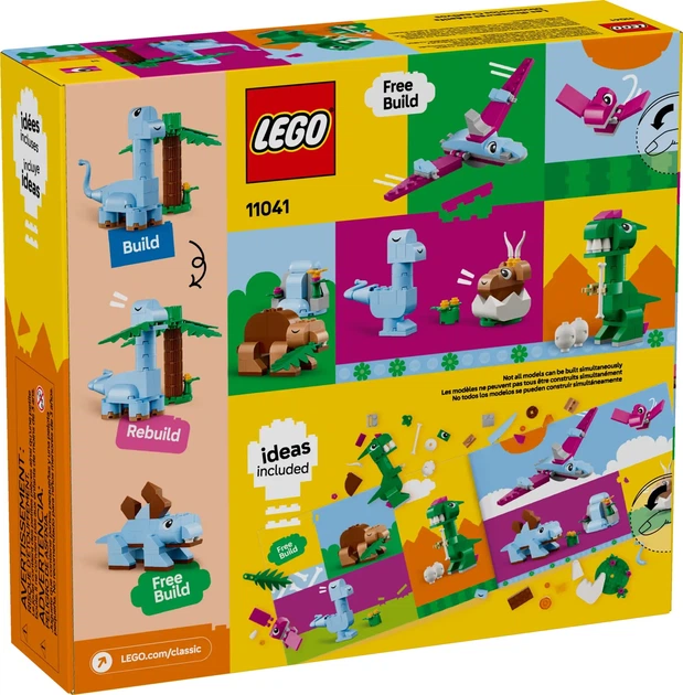 Конструктор LEGO Classic Креативные динозавры 450 элементов (11041) - Фото 13 Конструктор LEGO Classic Креативные динозавры 450 элементов (11041) - изображение 13
