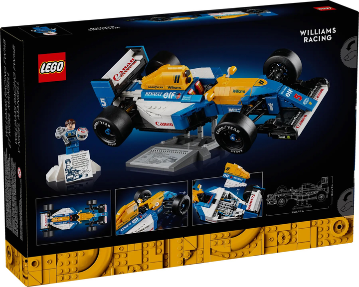 Zestaw klocków LEGO Icons Williams Racing FW14B i Nigel Mansell 799 elementów (10353) - obraz 1