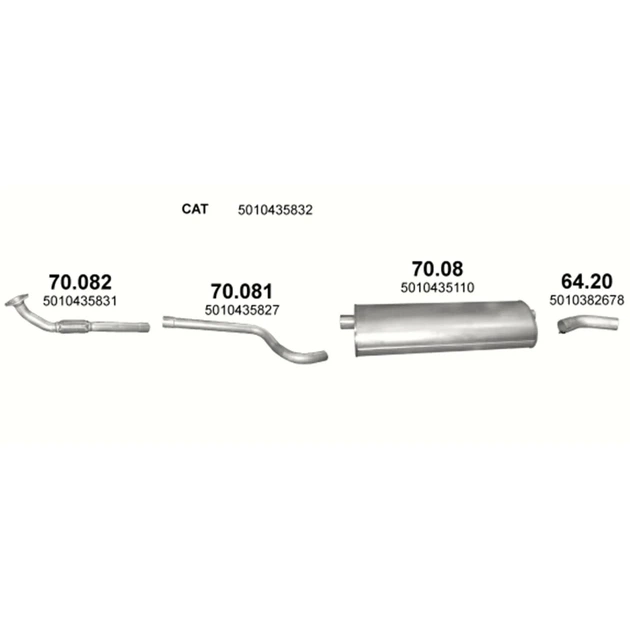 Труба проміжна Polmostrow (70.081) Renault Mascott 2.8D din 66200 98-04 (850081) - Фото 3 Труба проміжна Polmostrow (70.081) Renault Mascott 2.8D din 66200 98-04 (850081) - изображение 3
