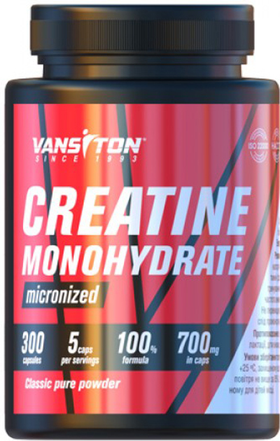 Креатин Vansiton моногідрат 300 капсул (4820106590498) - зображення 1