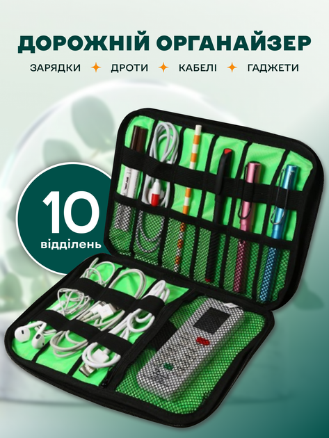 Органайзер дорожній для зберігання електроніки аксесуарів ґаджетів кабелів зарядних пристроїв флешок перехідників павербанків навушників смартфонів комп’ютерних мишей подорожей 22.7х18х3.7 см рожевий 3DTOYSLAMP - Фото 1 Органайзер дорожній для зберігання електроніки аксесуарів ґаджетів кабелів зарядних пристроїв флешок перехідників павербанків навушників смартфонів комп’ютерних мишей подорожей 22.7х18х3.7 см рожевий 3DTOYSLAMP - зображення 1