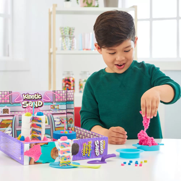 Кінетичний пісок Spin Master Kinetic Sand Rainbow Cake Shoppe 680 г (0778988495575) - зображення 3