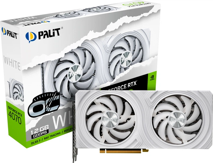 Видеокарта Palit PCI-Ex GeForce RTX 4070 White OC 12GB GDDR6 (192bit) (2505/20000) (HDMI, 3 x DisplayPort) (NE64070S19K9-1048L) - изображение 8