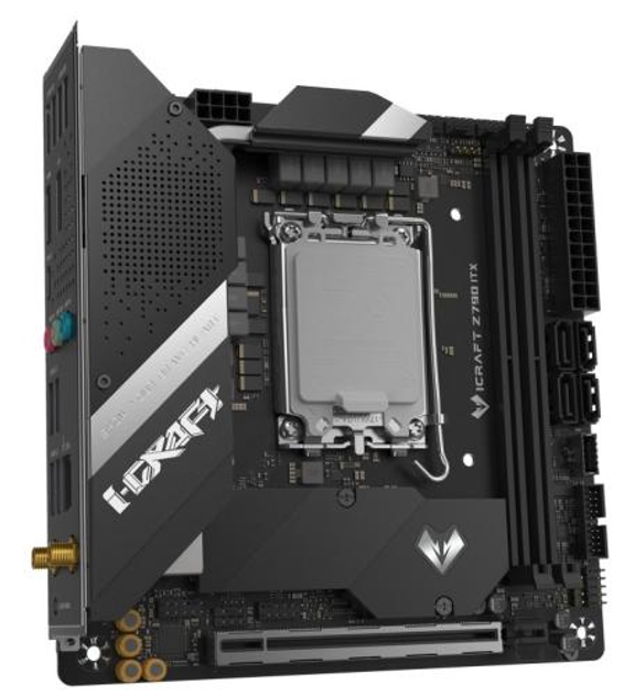 Мат.плата LGA1700, Maxsun iCraft Z790ITX WIFI, Z790, 2xDDR5, Int.Video(CPU), 4xSATA3, 1xPCI-E 16x 5.0, 2xM.2 4.0, RTL8125B, ALC897, 4xUSB3.2/4xUSB2.0, 1*Type-C 3.2, DP/HDMI, WIFI 6E AX211, 9 Phase, Debug, ARGB, mini-ITX (MS-iCraft Z790ITX WIFI) - изображение 4