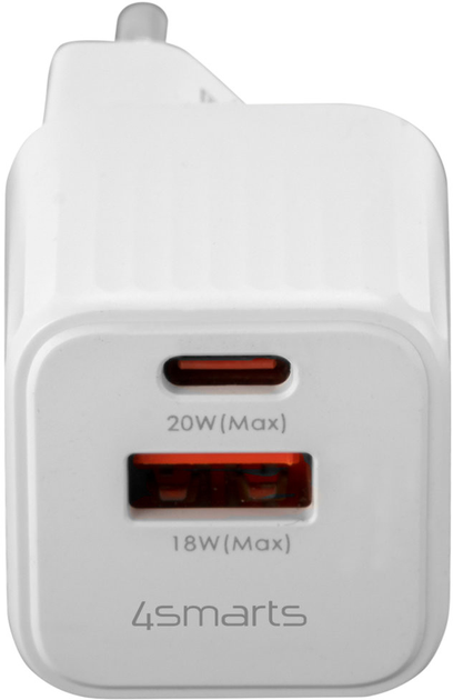 Мережевий зарядний пристрій 4smarts VoltPlug Duos Mini PD 20W White (4252011903344) - зображення 3
