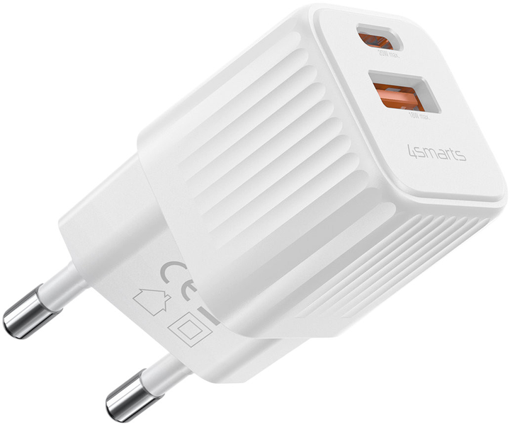 Мережевий зарядний пристрій 4smarts VoltPlug Duos Mini PD 20W White (4252011903344) - зображення 4