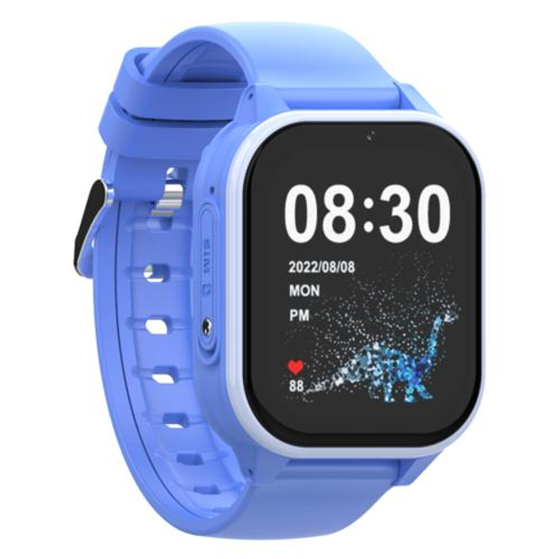 Детские смарт часы с GPS и термометром Wonlex KT19 Pro MAX Android 8.1 Blue, умные часы для детей с сим картой, прослушиванием, видеозвонком - изображение 1