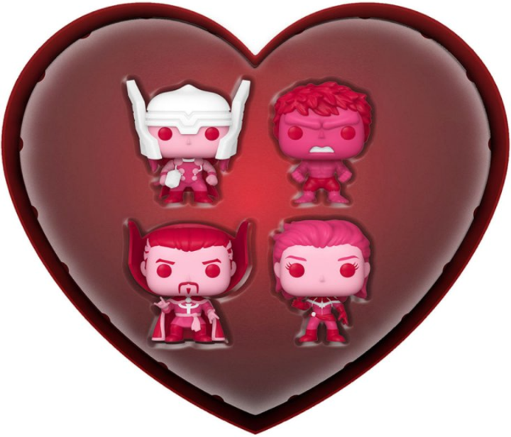 Figurki Funko Pocket Pop The Avengers - Classic Valentines 4-pack (0889698690720) - obraz 1