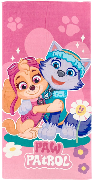 Рушник для купання Spin Master Paw Patrol 70 x 140 см Pink (8435631339038) - зображення 1