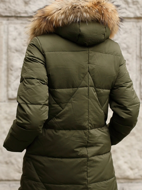 Парка зимова з хутром жіноча PERSO BLH919079F XL Хакі (5905080208719) - зображення 5