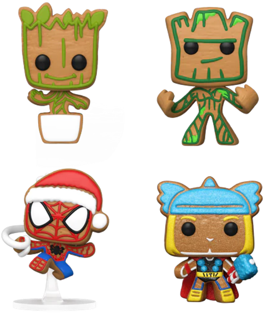 Фігурки Funko Pocket Pop Marvel - Christmas Tree Holiday Box 4-pack (0889698655415) - зображення 3