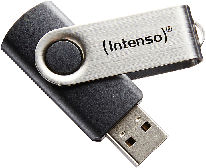 Pendrive Intenso Basic Line 16GB USB 2.0 Black-Silver (3503470) - obraz 2