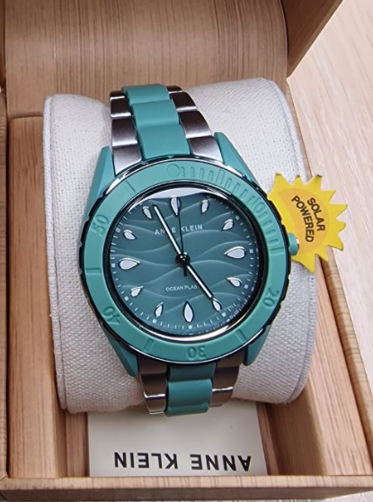 Женские часы наручные ANNE KLEIN AK/3911SGSV в цвете серебро и бирюзовом. - изображение 3