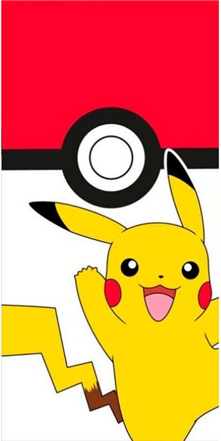 Рушник для купання Nintendo Pokemon Pikachu Pokeball 70 x 140 см (8436580114592) - зображення 1