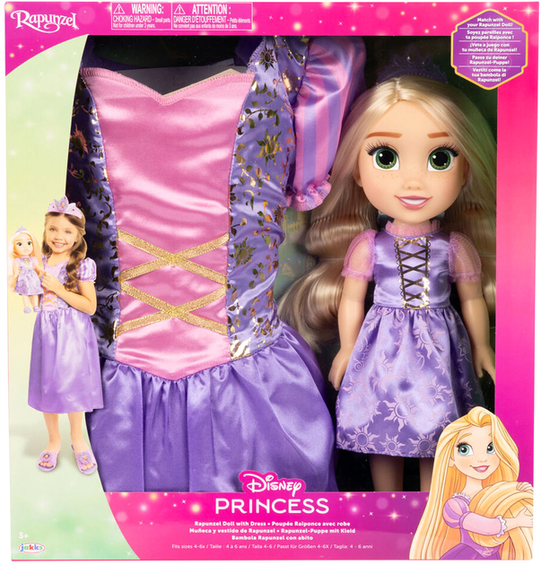 Lalka Jakks Pacific Disney Rapunzel z sukienką dla dziewczynki 38 cm (0192995240490) - obraz 1