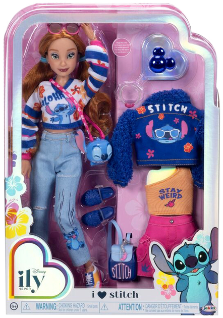 Lalka z akcesoriami Jakks Pacific Disney Stitch Ily 2024 4Ever Fashion 28 cm (0192995239340) - obraz 1