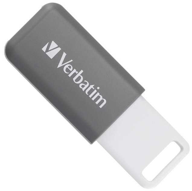 Pendrive Verbatim DataBar 128GB USB 2.0 Grey (49456) - obraz 1