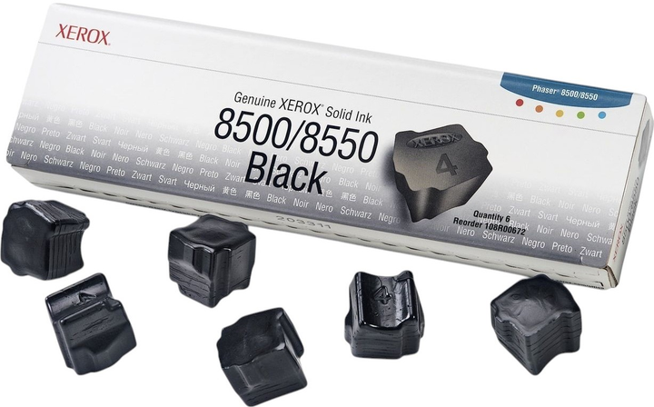 Тверде чорнило Xerox Phaser 8500/8550 SolidInk 108R00672 Black 6-pack - зображення 1