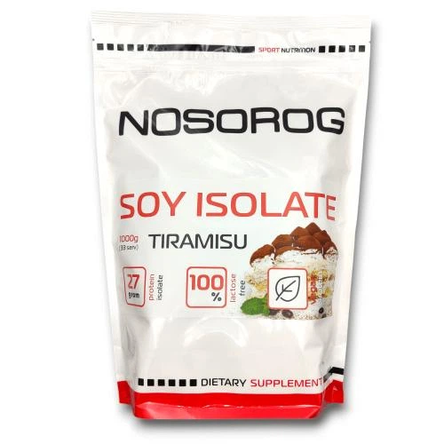 Протеин NOSOROG Soy Isolate (1 кг, tiramisu) - Фото 1 Протеин NOSOROG Soy Isolate (1 кг, tiramisu) - изображение 1