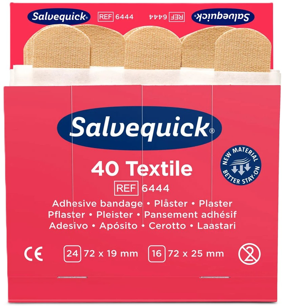 Plastry Salvequick Textile Plaster 2 rozmiary 40 szt. (734021330089) - obraz 2