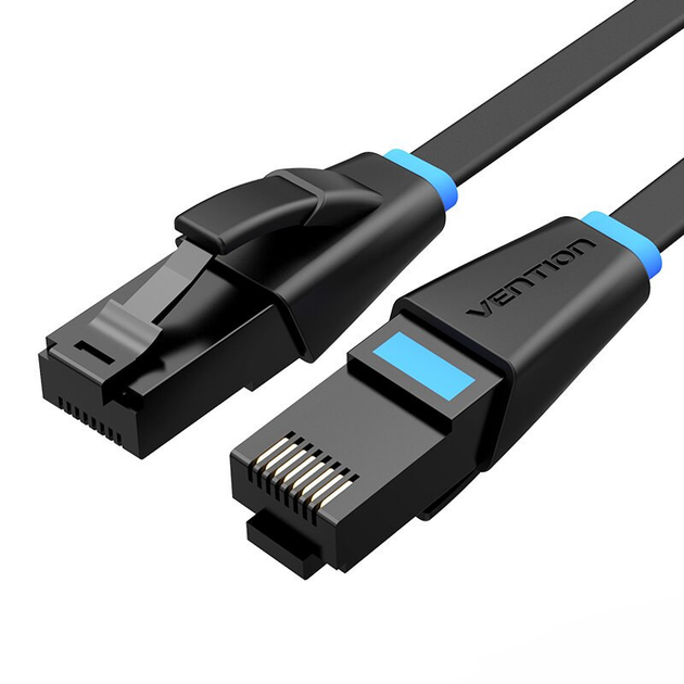 Кабель LAN сетевой плоский патч-корд Cat 6 RJ45 1Гбит/с 2м Vention ...