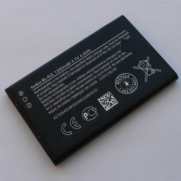 Аккумулятор для Nokia BL-4UL 1200 mAh / Nokia 225,230,3310(2017) Original PRC - Фото 3 Аккумулятор для Nokia BL-4UL 1200 mAh / Nokia 225,230,3310(2017) Original PRC - изображение 3