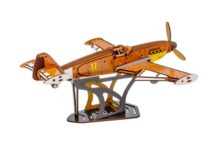 Дерев'яний 3D конструктор Винищувач Bf 109 PuzzleOK (Puz-00942) - Фото 2 Дерев'яний 3D конструктор Винищувач Bf 109 PuzzleOK (Puz-00942) - зображення 2