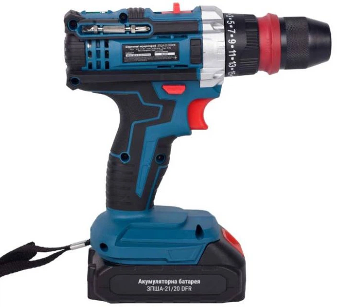 Акумуляторний шуруповерт Зеніт Профі ЗПША-21/20 DFR 2А 2 АКБ кейс