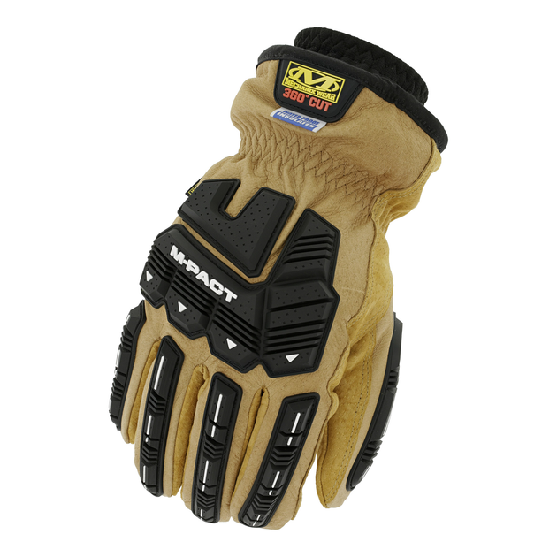 Рукавички тактичні зимові Mechanix Wear Coldwork Waterproof Leather M-Pact Driver F9-360 Gloves Tan/Black XL (LDMP-XW75) - изображение 1