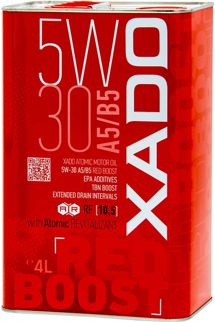 Моторна олива XADO Red Boost 5W-30 A5/B5 4 л (XA 26241) - Фото 3 Моторна олива XADO Red Boost 5W-30 A5/B5 4 л (XA 26241) - зображення 3