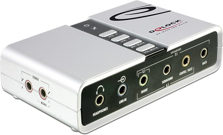 Звуковая карта внешняя Delock USB Sound Box 7.1 (4043619618033) - изображение 1