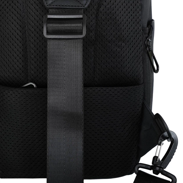 Сумка слинг городская спортивная Sky Bow 15213 объем 7л размер 19х10х33см Black - изображение 5