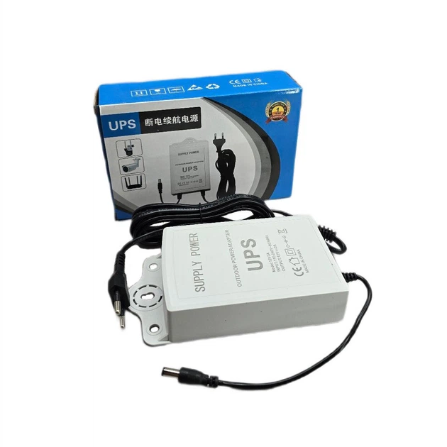 Блок питания Wi-Fi роутера модема терминала камеры GPON 12V 2A мини-UPS Белый ( код: UPS12V2A ) - изображение 7