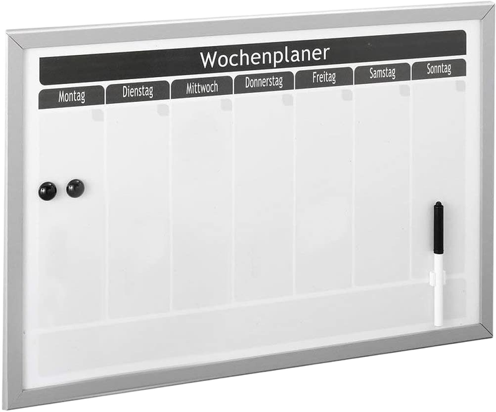 Tablica magnetyczna Zeller Wochenplaner z 3 magnesami 60 x 40 cm (4003368115153)  - obraz 2